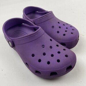 Crocs Clogs Big Kids J8 Purple Comfort Slip On Sling Back